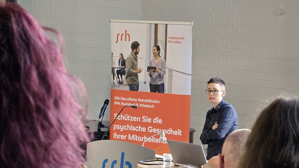 Frau Dr. Hengen bei ihrem Vortrag zu MHFA Ersthelfer